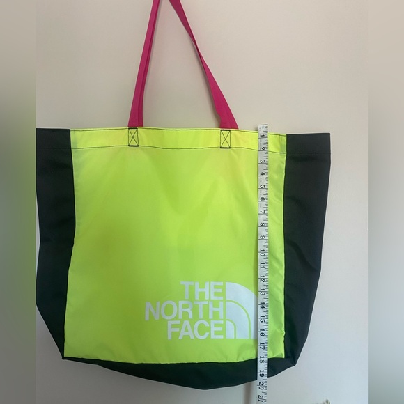 The North Face Neon Green and Black Tote with Pink Handles‎ - Picture 3 of 5